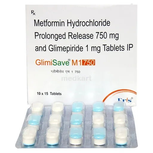 glimisave m 1/750mg tablet 15's
